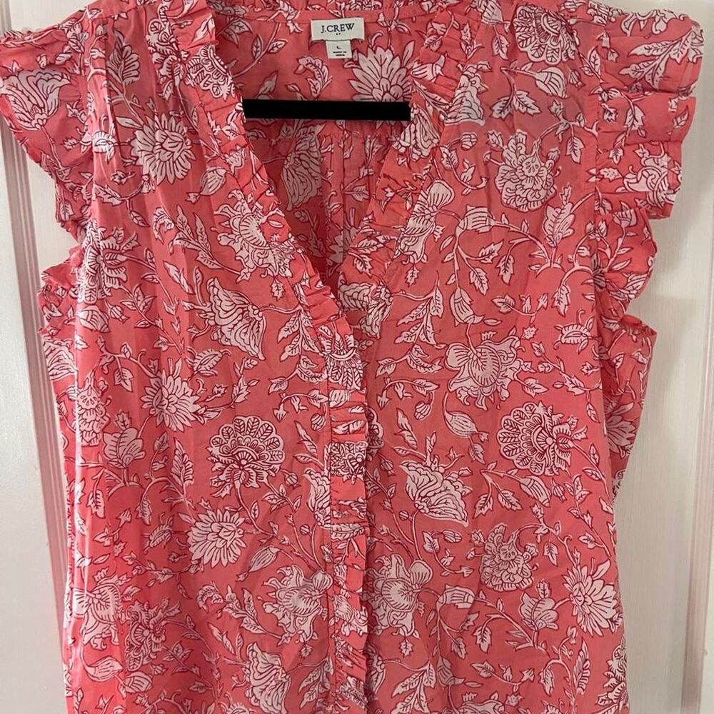 Jcrew Women's Pink (Salmon colored) Blouse Sz Large